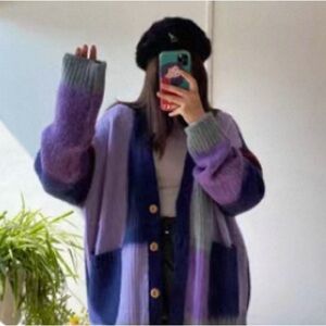 Colorful Women's Sweater Cardigan